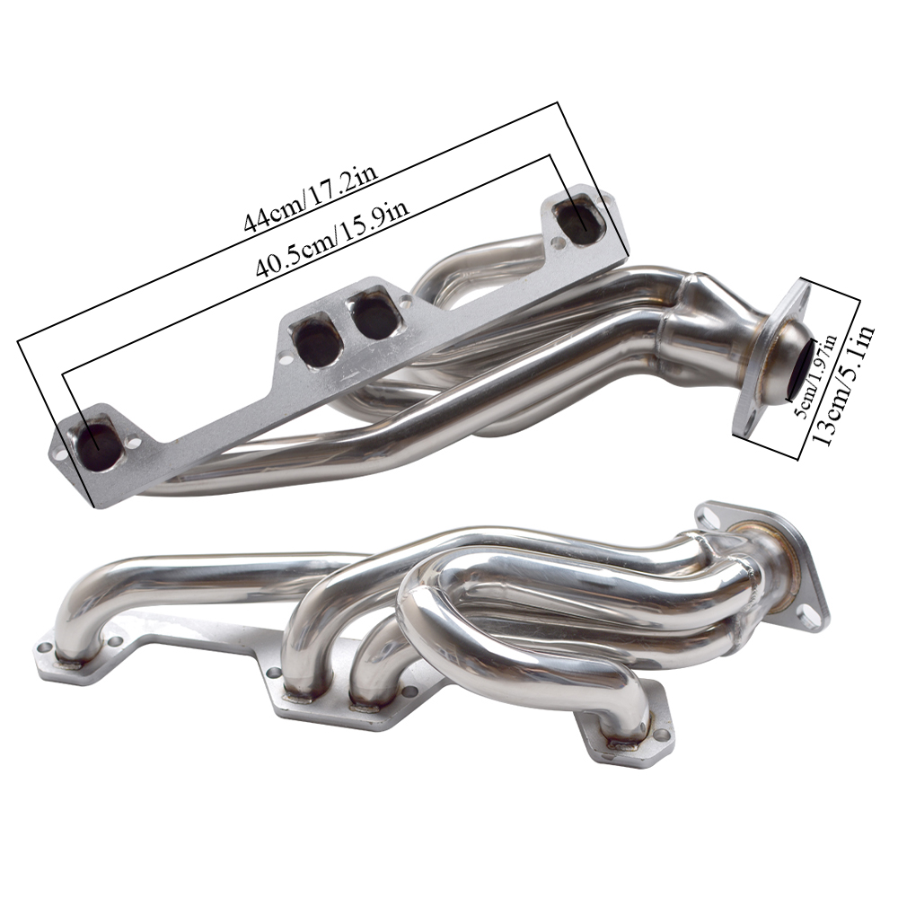 Panlongic Stainless Steel Exhaust Manifold Headers For Dodge Dakota Ram 1500 2500 3500 Pickup 5.2 5.9L