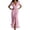Pink, variant on Women's Solid Wrap Front Slit Dress – Elegant V Neck Maxi Gown with Figure-Hugging Fit in Sizes S-XXL, Chic Summer Party Evening Wear for Special Occasions