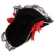 thumbnail image 5 of ColoMX Sombrero pirata, tricornio, gorra de bucanero con ribete de encaje y lazo rojo para mujer adulta, disfraz de fiesta de Halloween, accesorio, 5 of 8