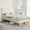 Beige, variant on Zerduos Twin Size Cloud Bed Frame with Adjustable Upholstered Headboard, Modern Soft Platform Bed with Boucle Fabric, No Box Spring Needed, White