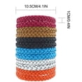 thumbnail image 4 of Pulsera repelente de mosquitos, paquete de 12, de cuero reutilizable, tamaño ajustable, 4 of 6