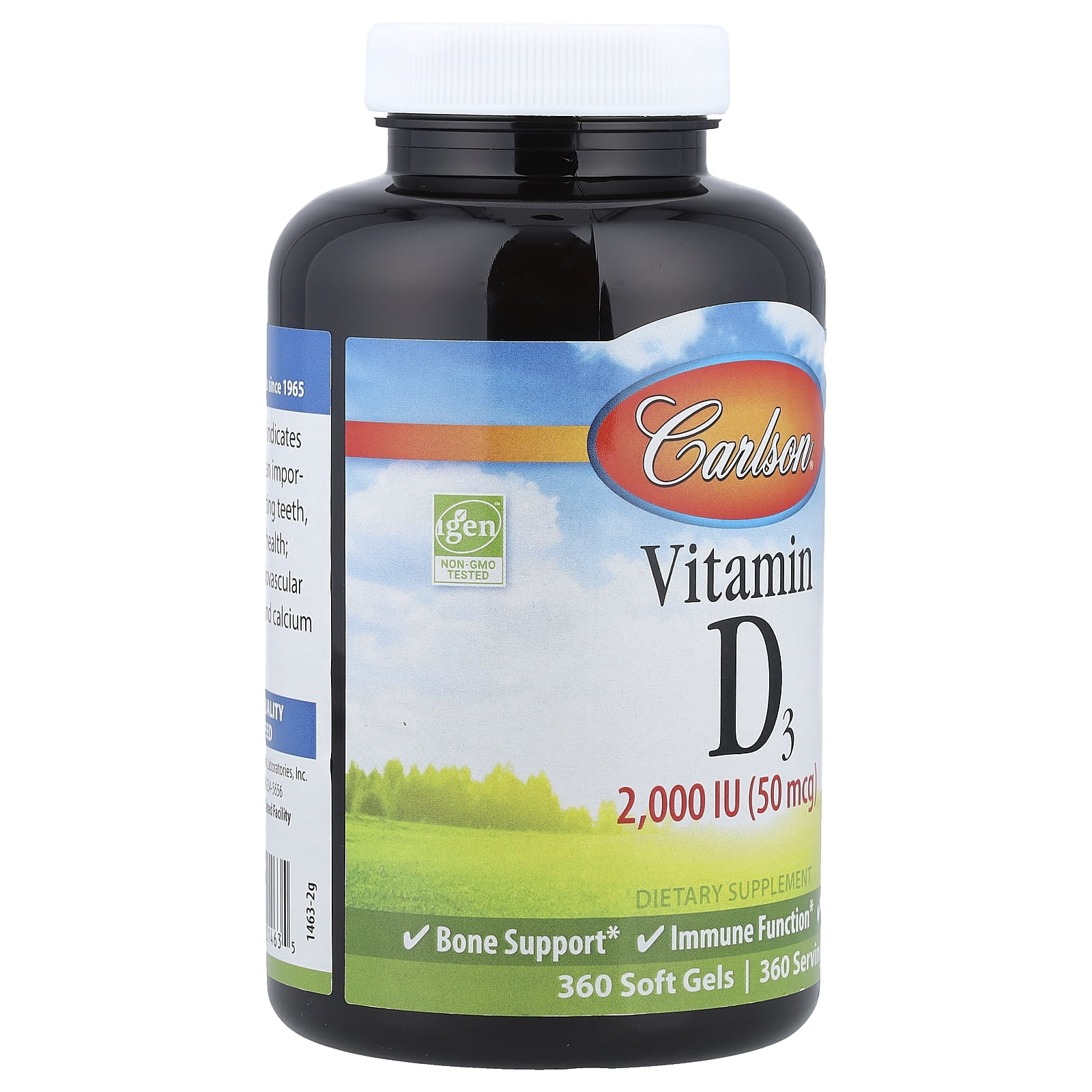 Carlson Labs - Vitamin D3 2000 IU - 360 Softgels