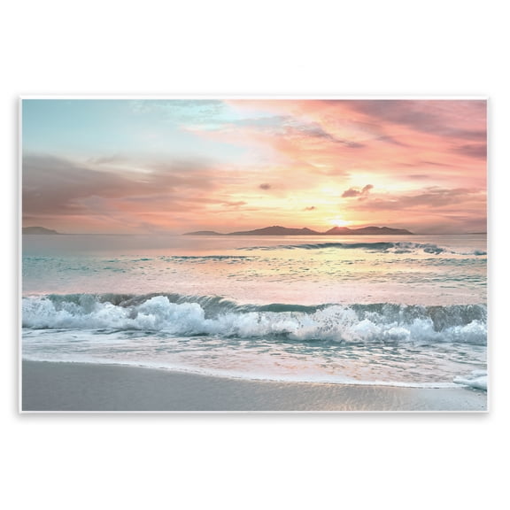Stupell Industries Coastal Morning Sunrise Beach Landscape Wall Plaque Art, 19 x 13, by Mike Calascibetta