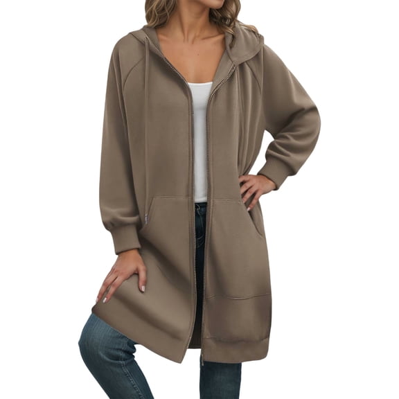 BOOMNY Womens Long Sleeve Fleece Hoodies Solid Pullover Hoodie for Women Trendy Zip Up Casual Warm Fall Winter Hooded Sweatshirts With Pocket