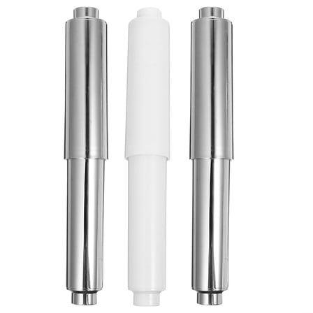 Homoyoyo 3-Pack Assorted Color Retractable Spring Coil Toilet Paper Holder Rod for Bathroom Accessories