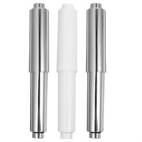 Homoyoyo 3-Pack Assorted Color Retractable Spring Coil Toilet Paper Holder Rod for Bathroom Accessories