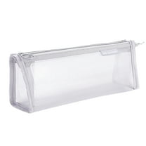 Mikilon Decor Mesh Pencil Case Large Capacity Pencil Bag with Zipper Portable Pencil Storage Pouch Minimalist Stationery Organizer Gray