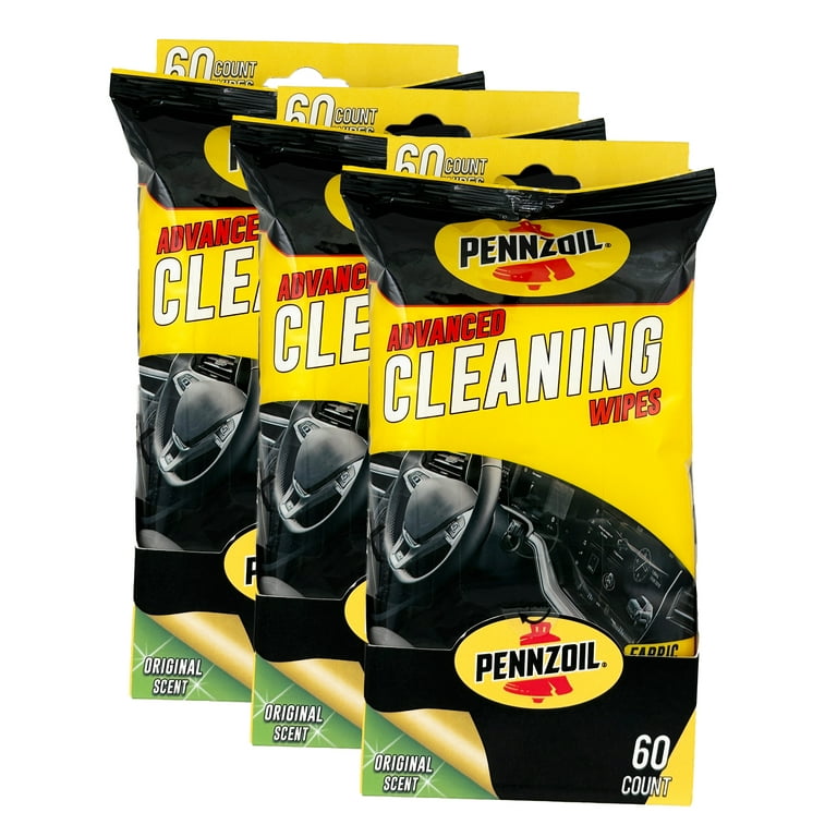 Pennzoil Car Interior Cleaning Wipes - Advanced Car Cleaning Supplies for Superior Car Cleaning, Efficient, and Effective Car CLEANER. 30-Count