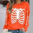 thumbnail image 6 of Inverlee Womens Halloween Sweatshirts Funny Pumpkin Ghost Graphic T-shirt Classic Crewneck Sweatshirt Long Sleeve Dressy Casual Pullover Tops Halloween Party Supplies, 6 of 6