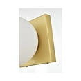 thumbnail image 5 of Living District Jaylin 1-Light Iron & Glass Bath Sconce in Brass/Frosted White, 5 of 5