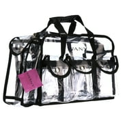 SHANY Clear Makeup Bag, Pro Mua rectangular Bag with Shoulder Strap, Large