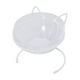 thumbnail image 2 of Comedero elevado para gatos, cuenco de metal, base estable, minimalista, extraíble para alimentos secos. tazón individual blanco, 2 of 9