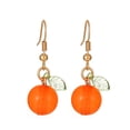 thumbnail image 2 of YYKihy Funny Orange Drop Earrings For Women (orange Drop Earrings) Orange Dangle Earrings For Women Cute 3D Orange Earrings Acrylic Lifelike Orange, 2 of 9