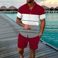 thumbnail image 2 of Vedolay Short Set For Men Casual Summer Mens Short Sets 2 Piece Outfits Summer Stars Stripe Patriotic T Shirts and Shorts Set,Dark Gray XL, 2 of 3