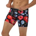 thumbnail image 3 of Salouo Variety Of Fruits And Berries Pattern Men's Boxer Briefs, Soft & Breathable Underwear Elastic Waistband Briefs for Men,1-Pack, 3 of 7