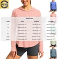thumbnail image 4 of Tqcoqu Women's UPF 50+ Sun Protection Hoodie,Long Sleeve Hiking Fishing Lightweight UV Rashguard with Thumb Hole,Blue Women's S-XXXL, 4 of 5
