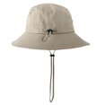 thumbnail image 2 of Sombrero para el , ancha, ajustable, con cordón, gorra de pesca occidental, sombrero de cubo de verano para mochileros, escalada, jardinería, Caqui, 2 of 9