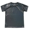 thumbnail image 2 of iiniim Boys Girls Metallic Shiny Dance Tops Short Sleeve T-Shirt Shirts Jazz Hip Hop Disco Party Dancewear Black 120, 2 of 7