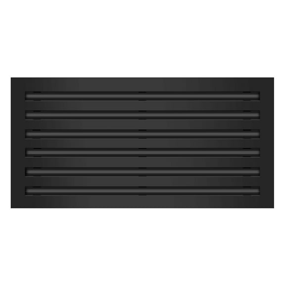 BUILDMART - 24x12 Modern AC Vent Cover - Decorative Black Aluminum Air Vent - Standard Linear Slot Diffuser - Heating and Cooling Register Grille for Ceiling, Walls & Floors - Texas Buildmart