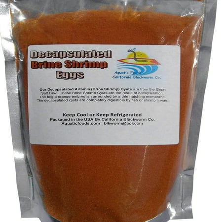 Shrimp Food - Aquatic Foods Decapsulated Brine Shrimp Eggs, for Corals, Sea Horse, ALL Fry & Babies - 1/8-lb