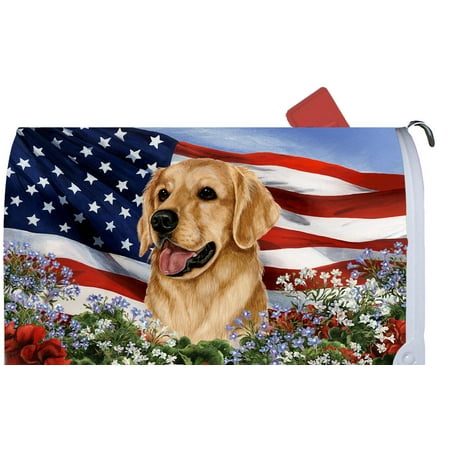 Golden Retriever - Best of Breed Patriotic I Dog Breed Mail Box (Best Dog Subscription Box)