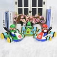 thumbnail image 4 of Figuras de vehículos con carrito de Super Mario Bros, modelo de juguete, Mario, Luigi, Yoshi, Toad, figura de coche con control remoto, regalo para niños, cumpleaños, Navidad, 4 of 5