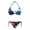 American Flag Pattern, variant on Polyester Spandex Two Piece Bathing Suit for Women Sexy 2 Piece Halter Bikini Set Cartoon Dinosaur Pattern