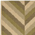 thumbnail image 2 of SAFAVIEH Courtyard Arnold Chevron Stripes Indoor/Outdoor Area Rug Cream/Green, 2'7" x 5', 2 of 4