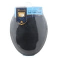 thumbnail image 5 of Elongated Vinyl Soft Adjustable Hinges Toilet Seat with Close Lid, Black, 5 of 5