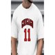 thumbnail image 2 of Men's 'CHICAGO #11' Color Blocking Print Short Sleeve Crew Neck T-shirt, Casual Stylish As Gift Tee For Adult, Men, Women, Teen, Teenager, Adolescent, Youth, 2 of 7