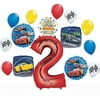 Disney Cars Party Supplies Lightning McQueen 2nd Birthday Balloon Bouquet Decorations 15 pieces