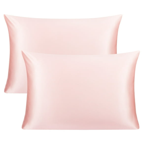 Unique Bargains 2-Pack 22 Momme Mulberry Silk Pillowcases, King, Pink