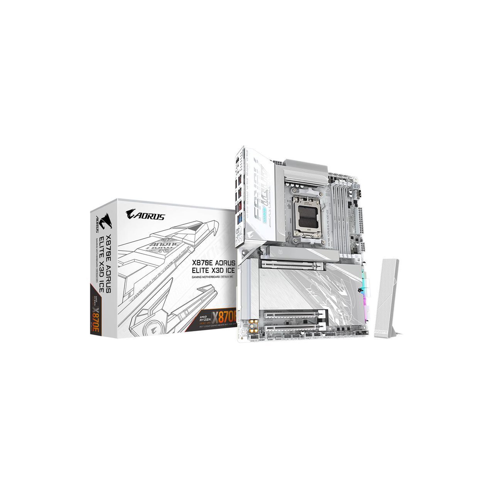 GIGABYTE X870E AORUS ELITE X3D ICE AM5 AMD X870E ATX Motherboard