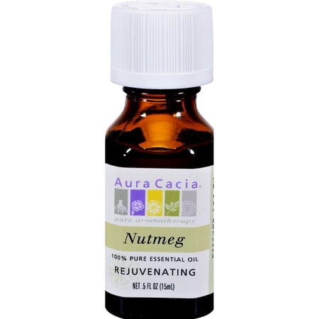 Aura Cacia Essential Oil, Nutmeg, 0.5 Fluid Ounce