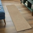 thumbnail image 4 of Beige 2x6 Kitchen Runner Rug, Farmhouse Burlap Solid Brown Color Modern Linen Texture Non-Skid Rubber Backing Large Rectangle Rugs - Living Room Bedroom Home Office, Indoor Floor Carpets Washable Rug, 4 of 9