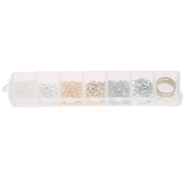 Necklace Connector Ring,5mm Alloy Jump Rings Lobster Clasp Jewelry Findings Box Future-Proof Design