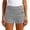 #13Gray, variant on Low Rise Cotton Linen Shorts for Women 3 Inch Chino Shorts Fit with Cuffed Hem and Casual Stretch Comfort