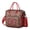 Red-12, variant on Stylish Boho Floral Lunch Bag - Large Waterproof Insulated Tote with Leakproof Design & Shoulder Strap (Vintage Exotic Colors)
