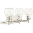 thumbnail image 5 of Possini Euro Design Modern Wall Light Brushed Nickel Hardwired 21" Wide 3-Light Fixture Clear Glass Globe Bathroom Vanity Mirror, 5 of 9
