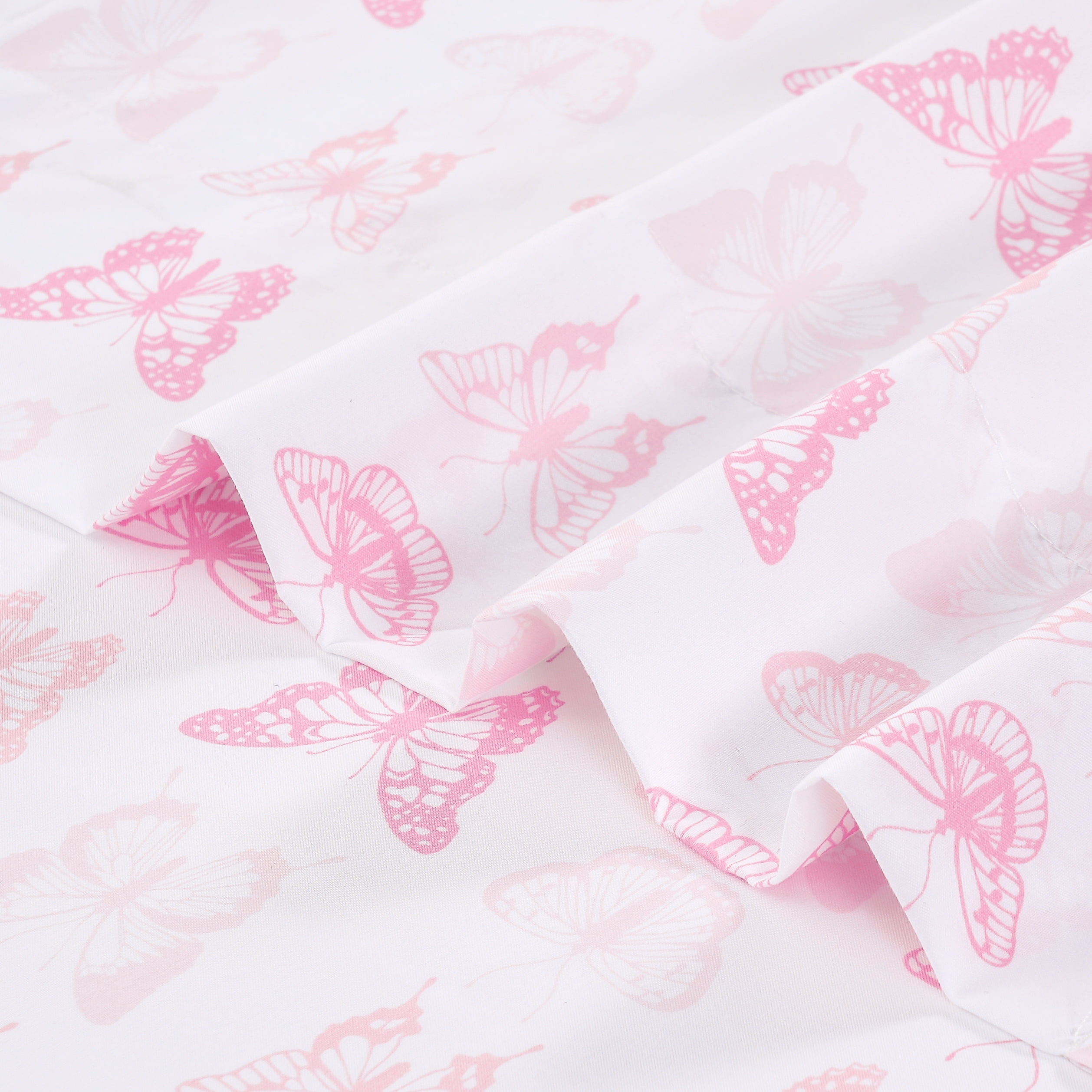 Your Zone Kids Super Soft Microfiber Sheet Set Twin, Pink Butterfly, 3 Piece
