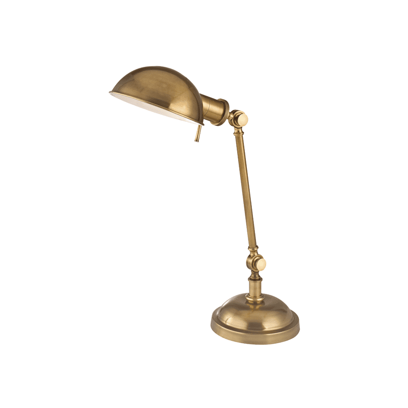 Hudson Valley Girard 1 Light Table Lamp, Old Antique Brass Table Lamps