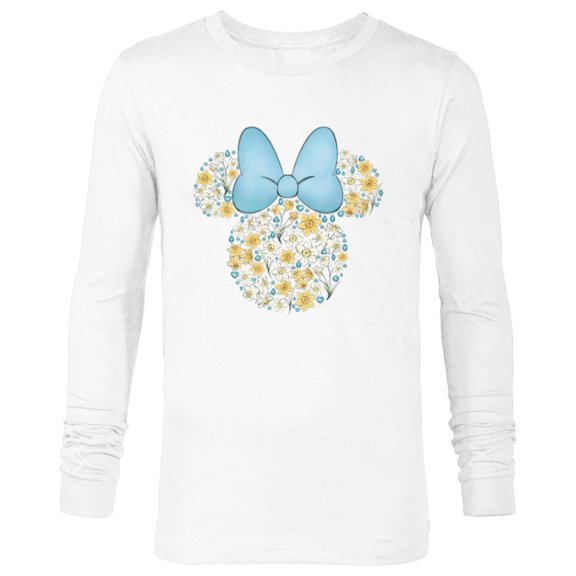 Disney Minnie Mouse March Birth Month Birthstone & Flowers - Long Sleeve T-Shirt for Men - Customized-White