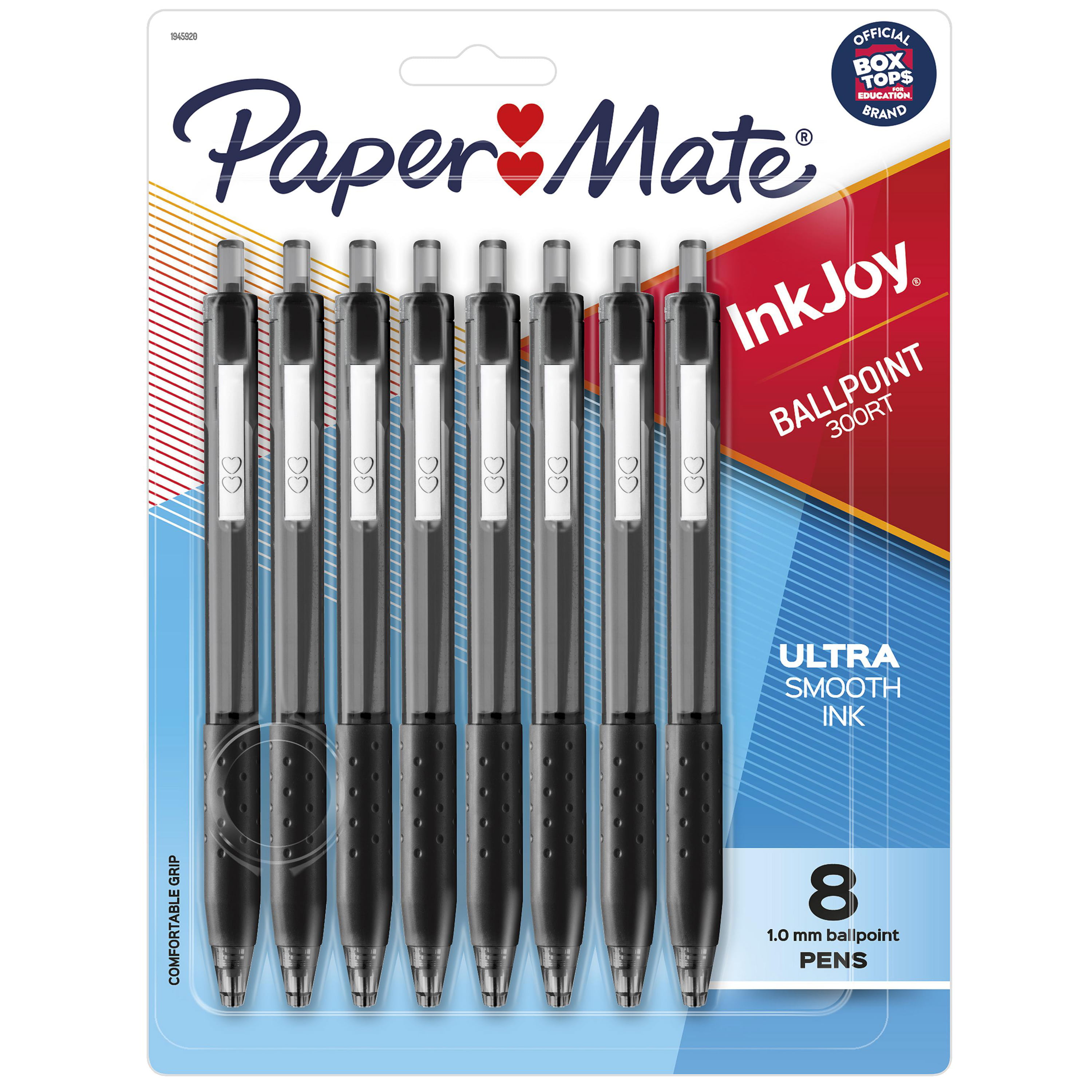Paper Mate InkJoy 300RT Retractable Ballpoint Pens, Medium Point (1.0 mm), Black, 8 Count - Walmart.com