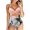 Pink, variant on Fesfesfes Women Halter Swimwear Printed Patchwork Beachwear High Waist Tummy Control Bottom Onesie Swimsuit Monokini Gifts for Her Under 10$