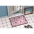 thumbnail image 2 of Watercolor Pink Flowers and Perfume Doormat 18x27, 2 of 4