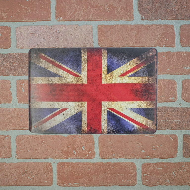 Tin UK Union Jack British Flag 8x12 Wall Sign Rustic Britain Man Cave Home Decor Tin UK Union Jack British Flag 8x12 Wall Sign Rustic Britain Man Cave Home Decor