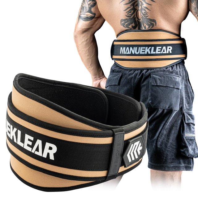 Cinturón de levantamiento de pesas MANUEKLEAR Quick Locking Khaki S 71-84 cm