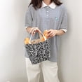 thumbnail image 2 of Sac à Main Simple en Toile pour Femme, Floral, pour Magasinage, Sac Seau à Lunch (2 Rouge Bleu), 2 of 3