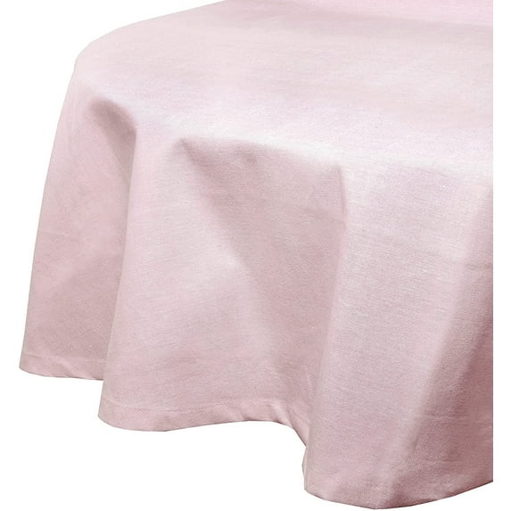 Yourtablecloth Chambray Round Tablecloth Rose, 70" Round