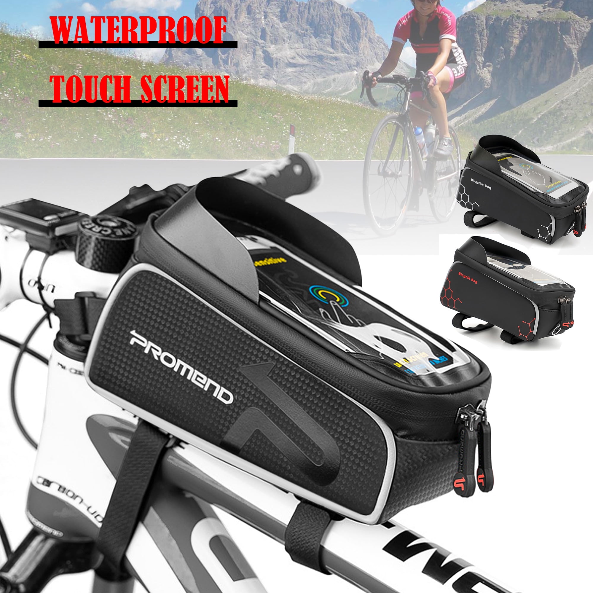 MTB Bike Handlebar Bag Bicycle Top Tube Pack Pannier Cycling Front Frame Pouch